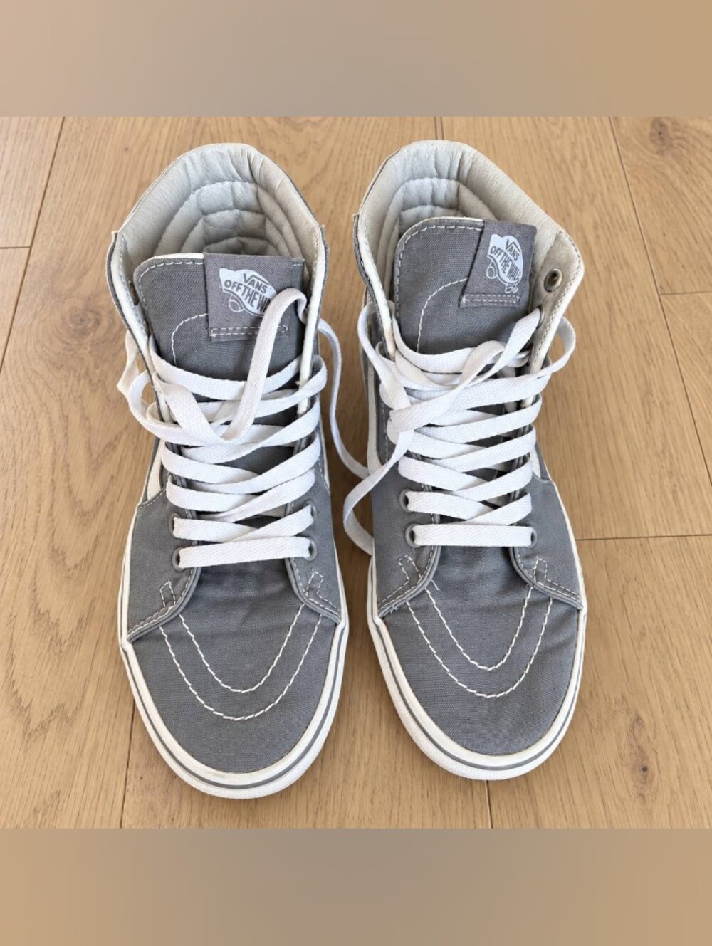 Vans Women's Gray Sk8-Hi Canvas High-Top Sneakers